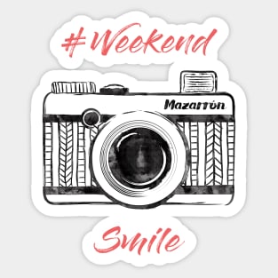 Camera Weekend Smile Sticker